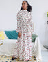 Flared Sleeve Abaya with Waist Tie Kaftan Dress